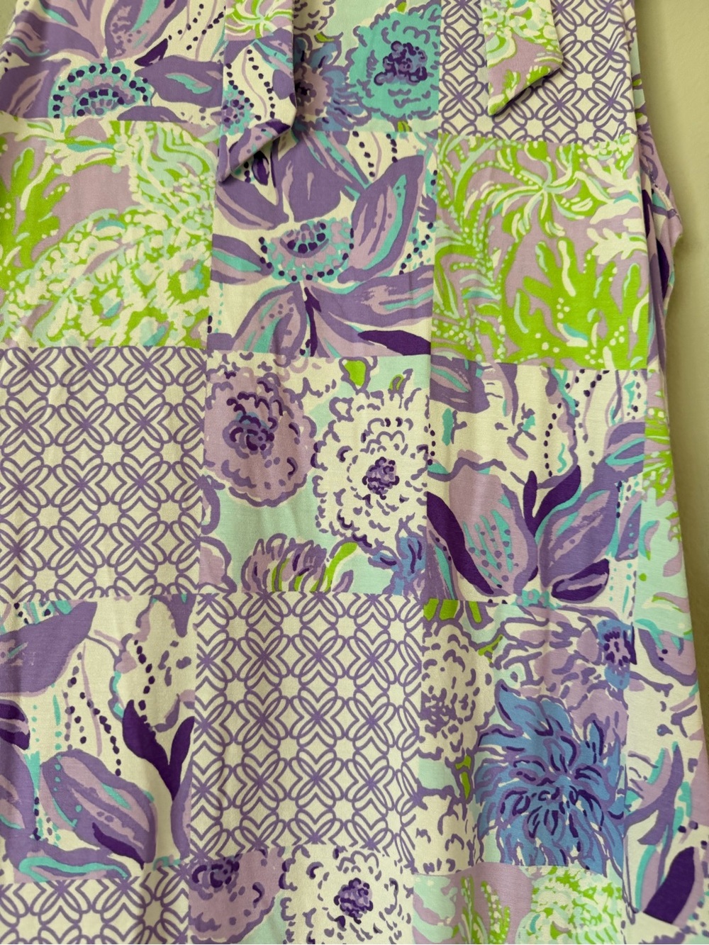 Lilly Pulitzer Lavender Maxi Dress with Green & Blue Floral Accents - Picture 7 of 9